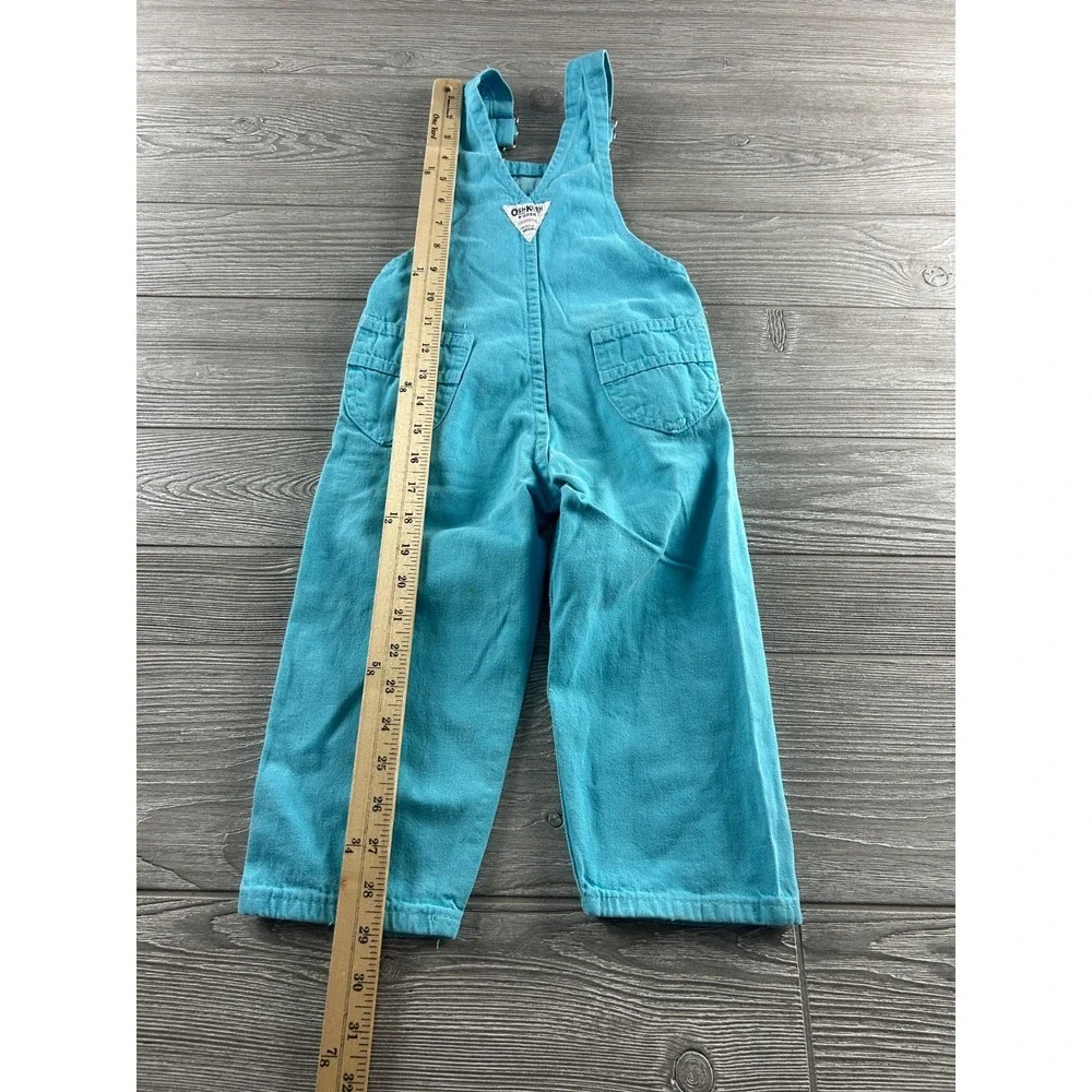 Vintage OshKosh Bgosh Sky Blue Corduroy Overalls Toddler Size 3T Pants Blue